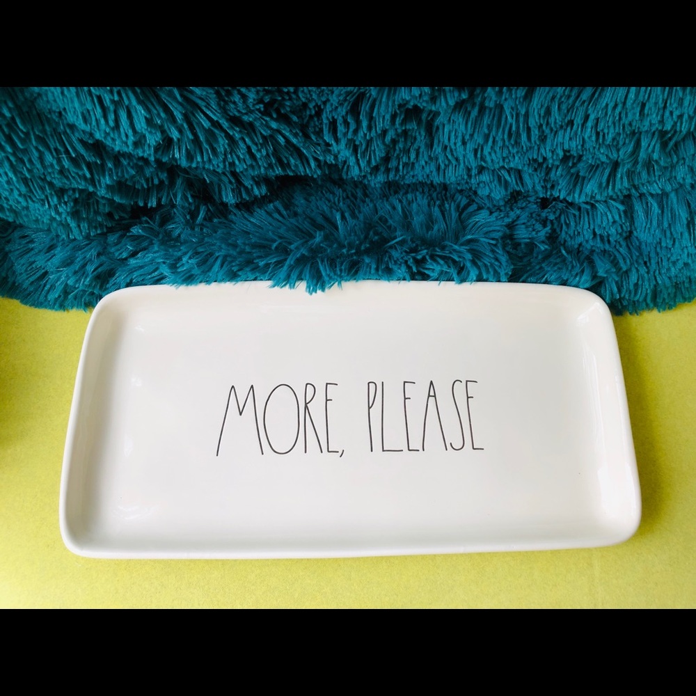 NWOT Rae Dunn MORE, PLEASE Large Serving Platter